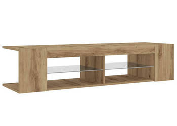 Szafka pod TV z oświetleniem LED dąb artisan 135x39x30 cm WM-856324
