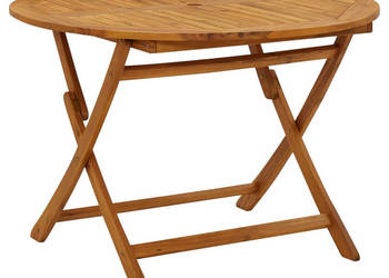 Składany stół ogrodowy 110 cm lite drewno akacjowe WM-316844