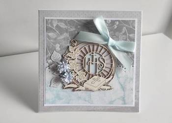 Kartka okolicznościowa ręcznie robiona na Komunię świętą Kartka okolicznościowa ręcznie robiona na Komunię świętą