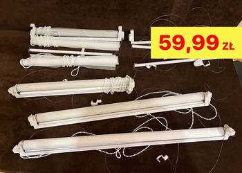 Białe rolety okienne dzień-noc (72 i 50 cm)