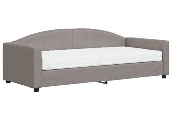 Sofa z materacem do spania kolor taupe tkanina 90x200 cm WM-3197173
