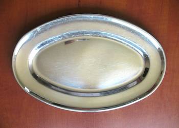 Półmisek - Taca - relikt PRL - stal nierdzewna - 40 x 27 cm