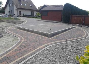 Układanie kostki brukowej. Usługi koparką. Kompleksowo. Carporty