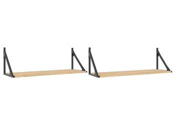 Półki ścienne 2 szt. dąb sonoma 80x25x255 cm WM-836339
