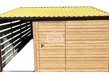 Domek ogrodowy 2,5x5 m + wiata 1,5x5 m - drzwi - 2x okno rynny GP755