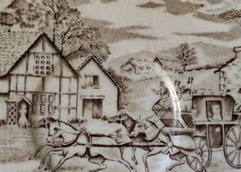 Talerzyk podstawek porcelana Luneville  Francja XIX wiek Talerzyk podstawek porcelana Luneville  Francja XIX wiek