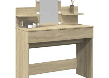 Toaletka z oświetleniem LED dąb sonoma 100x40x130 cm WM-848201
