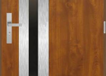 Drzwi wejściowe do domu GI-30 INOX Złoty Dąb 90 Prawe na zewnątrz 68 Ud=1,3