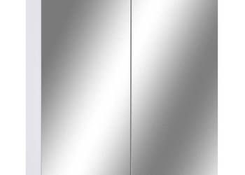 Szafka łazienkowa z lustrem biała 60x15x75 cm MDF WM-323607