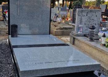 Nagrobek na grobowiec kuru grey / impala dark płyty grubość 10cmŚWIDNICA