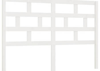 Wezgłowie łóżka białe 141x4x100 cm lite drewno sosnowe WM-814190