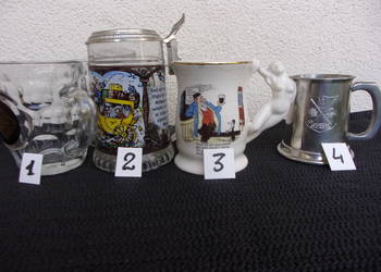 5 Kolekcionerskich kufli do piwa z 3 róznych krajów -     ,