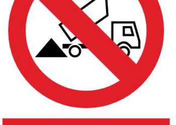 Naklejka BHP Zakaz wysypywania GC034