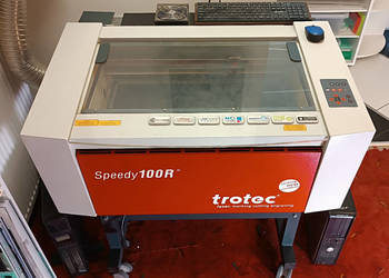 Markowy ploter laserowy Trotec Speedy 100R 80W zestaw + akcesoria, FV