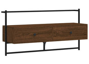 Szafka pod telewizor ścienna brązowy dąb 1005x30x51 cm WM-833462