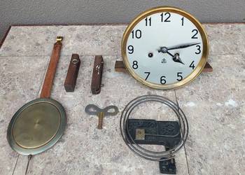 166 Zestaw mechanizm starego zegara ściennego HAU tarcza 18,5cm