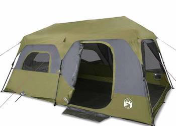 vidaXL Namiot rodzinny, 9-os., zielony, wodoszczelny(SKU:94299)
