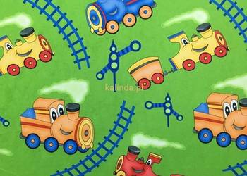 Tkanina obiciowa do pokoju dziecinnego Bajka 13 Magiczna Kolej