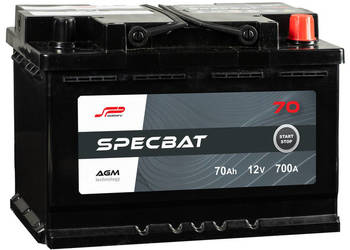 Akumulator 70Ah 700A Prawy Plus SPECBAT AGM START&STOP