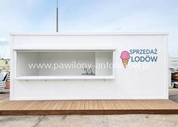 NOWY PAWILON Handlowy Kontener Gastronomiczny Lody Gofry Kawa - PRODUCENT