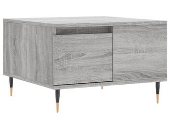 Stolik kawowy szary dąb sonoma 55x55x365 cm drewnopochodny WM-830754
