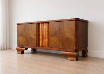 Komoda Art Deco - orzech - szafka pod RTV