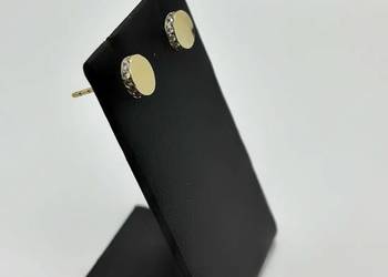 Złote kolczyki pr 585 0,96g Sztyft Kółka