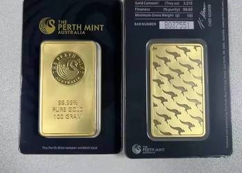 Replika sztabek złota  Perth Mint 100 gr