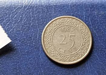 Stare monety 25 cent 1987 Surinam