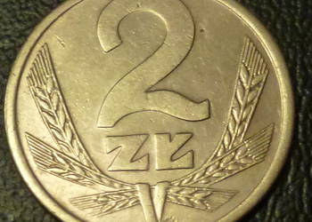 Moneta 2 złote z 1984 r. z obiegu - okres PRL.
