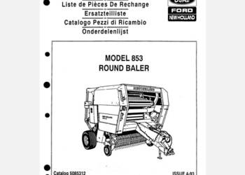 Ford/New Holland 850, 568, 853, 855 prasa katalog części