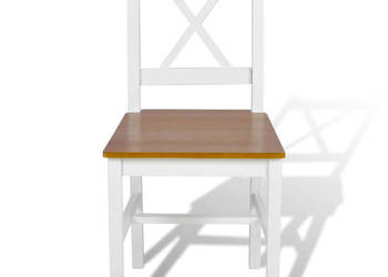 Krzesła stołowe 6 szt. białe drewno sosnowe WM-271497