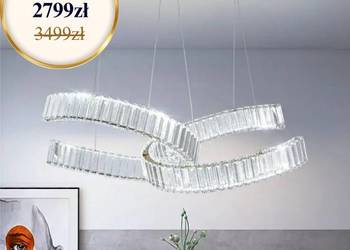 Żyrandol kryształowy nowoczesny srebrny glamour COMO Żyrandol kryształowy nowoczesny srebrny glamour COMO