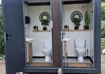 Kontener sanitarny toaleta, łazienka, wc, prysznic podwójny