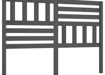 Wezgłowie łóżka szare 141x4x100 cm lite drewno sosnowe WM-814141