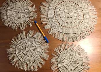 Serwety BOHO Mandala autorskie rękodzieło 100% eko bawełniane