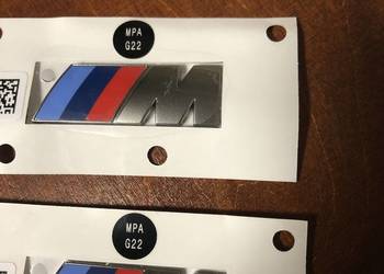 BMW emblematy M Pakiet blotnik klapa oryginalne z aso bmw