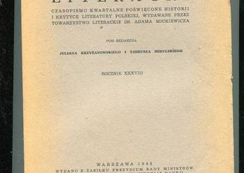 Pamiętnik Literacki Rocznik XXXVIII