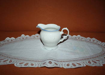 Stary mlecznik Porcelana Wałbrzych Niebieski pasek