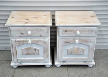 szafki nocne z drewna sosnowego - jak nowe