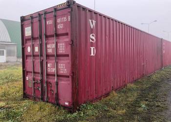 Kontener morski/magazynowy 40'HC, używany, 12 m.