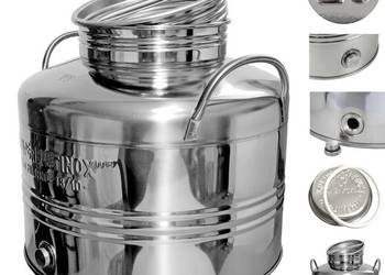 Zbiornik pojemnik 25L beczka bańka kanister inox na wodę pitną źródlaną