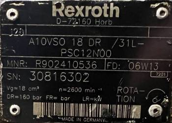 RexrothA10VSO 18 DR /31L-PSC12N00 (R902410536) Pompa hydrauliczna