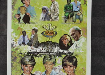 Znaczki. Papież Jan Paweł II i Diana Togo II ** CIĘTY Ks Chr. 242