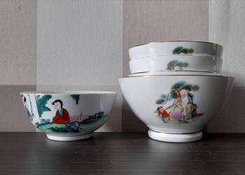 Miska Porcelanowa Chiny_dwa rodzaje, 6 sztuk_1970 r. Sygn