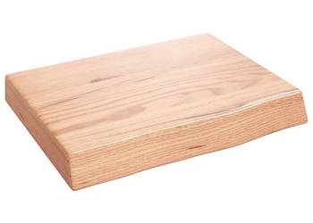 Półka brązowa 40x30x(2-6) cm lakierowane lite drewno dębowe WM-363628