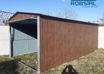 Garaż blaszany 3x6 Blacha Orzech-Montaż GRATIS