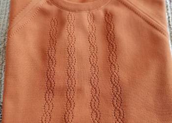 Bluzka z bistoru brązowa,rękaw krótki.