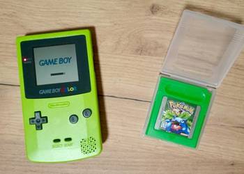 Game Boy Color – Zielony + Pokemon Green – Zestaw retro