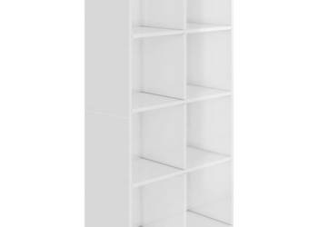 Regał na książki/szafka wysoki połysk biały 66x30x130 cm WM-800159